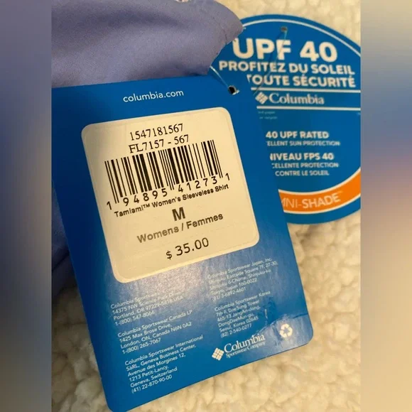 Columbia Women’s  PFG Light Blue Sleeveless Shirt size Medium NWT - Picture 7 of 12